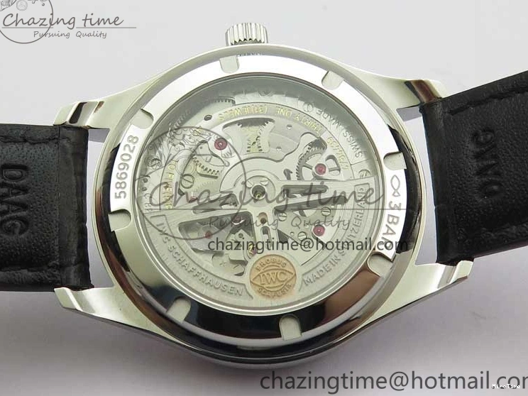 MIROTIME 0519 TimelessDesign Portuguese IW358304 ZF 1:1 Best Edition SS Blue Dial on Leather Strap A 7078